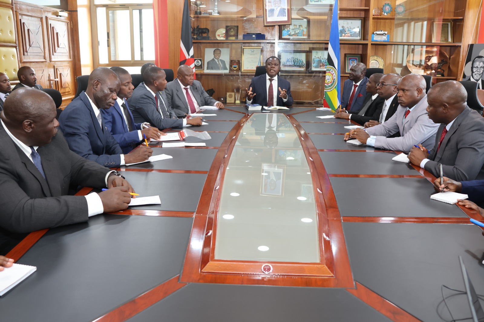 PS Dr. Juma Mukwahana Discusses Industrial Development and Security with NDU-K Delegation