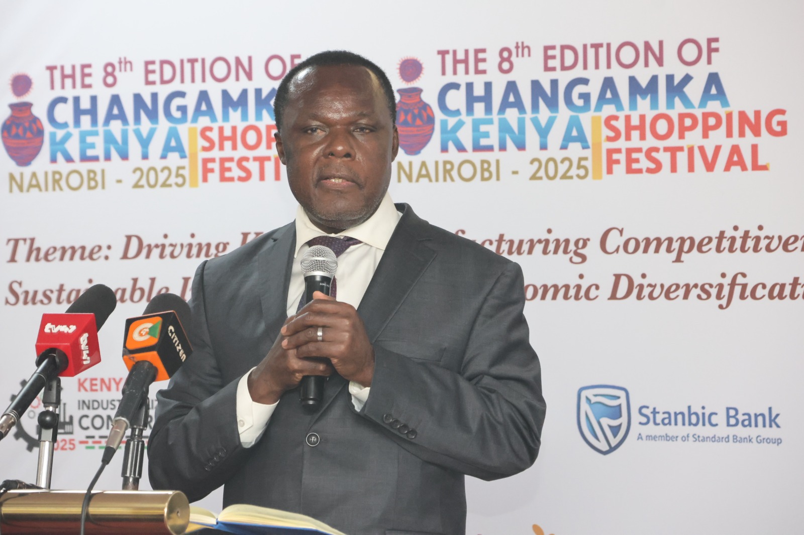 PS Industry @DrJumaMukhwana, this morning officiated the opening of the 8th edition of the Changamka Shopping Festival at the KICC,
