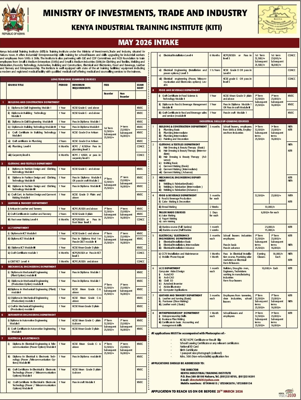 COME TRAIN WITH US!  (MAY 2026 INTAKE)