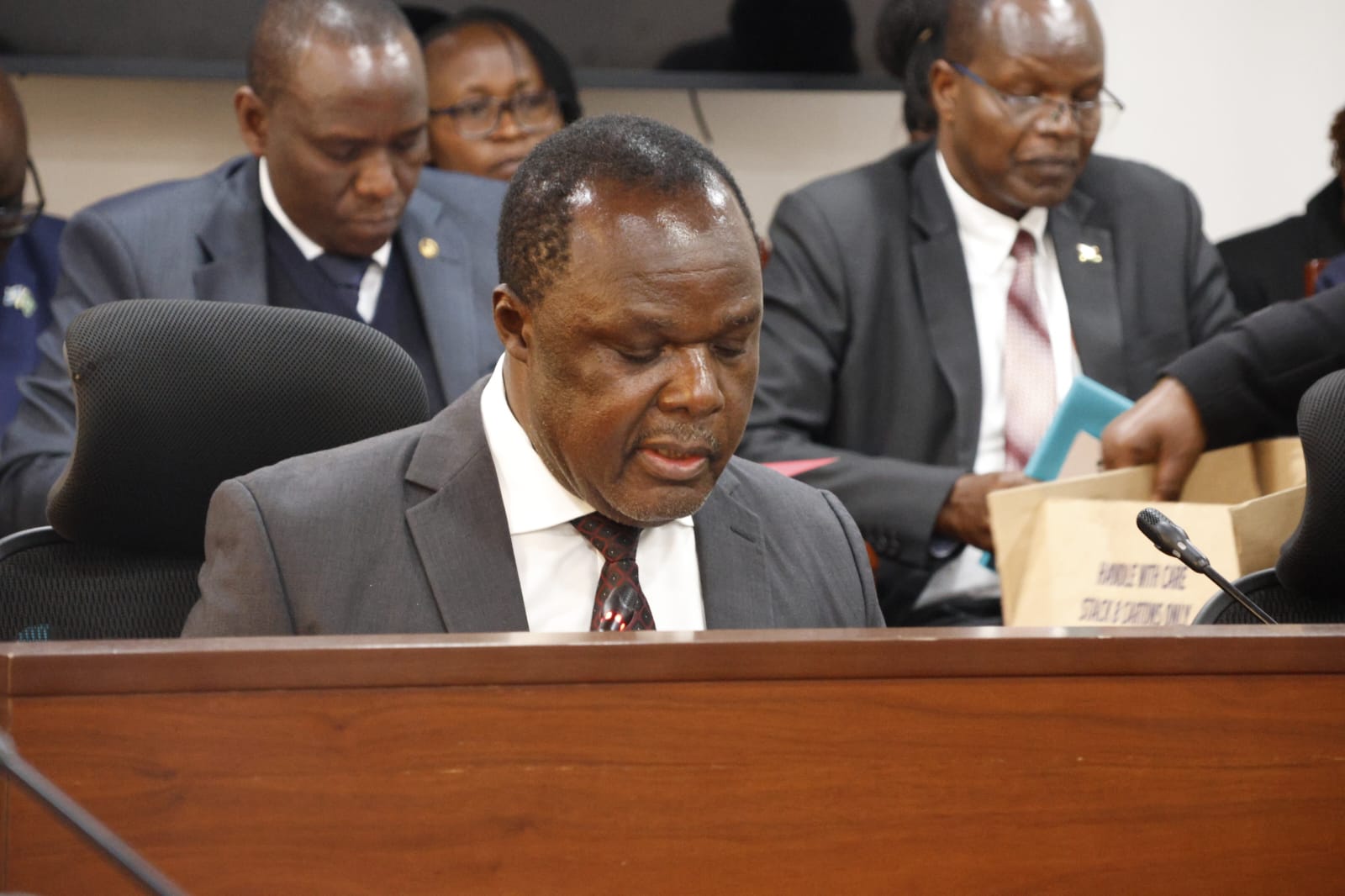 Industry PS Dr.  Juma Mukhwana gives the State Department for Industry's input into the Kenya Intellectual Property Bill, 2026 when he appeared before the parliamentary Committee on Trade, Industry and Cooperatives, on Tuesday.