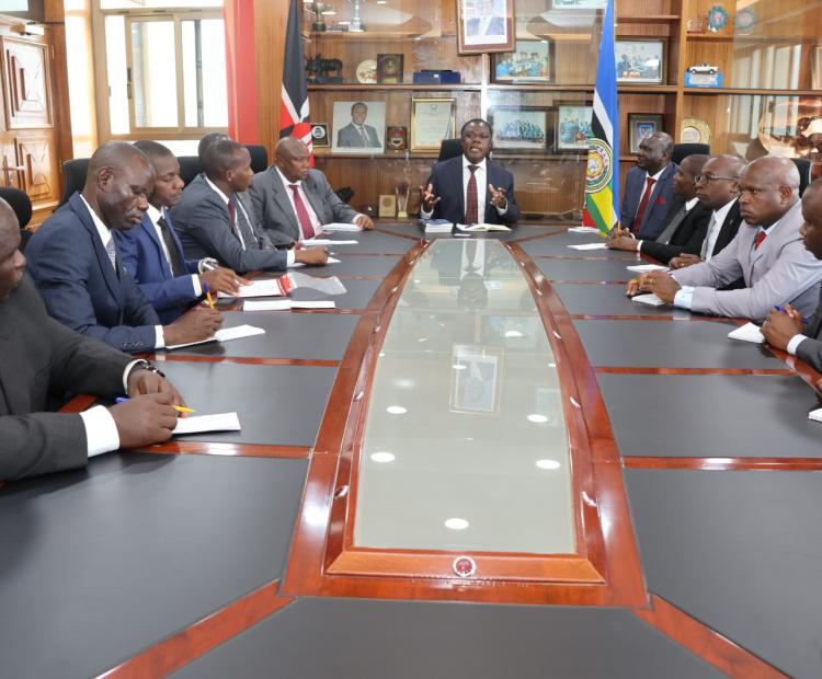 PS Dr. Juma Mukwahana Discusses Industrial Development and Security with NDU-K Delegation