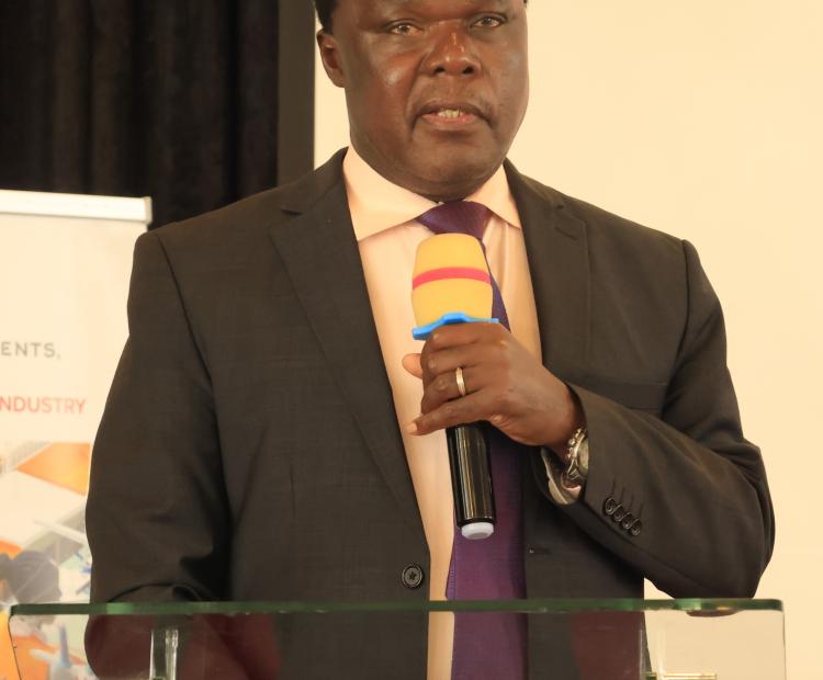 Principal Secretary, State Department for Industry addresses participants during the validation of the National Cotton, Textile, and Apparel Policy, held at PrideInn Azure on March 18, 2025. Photo by Salome Kahora