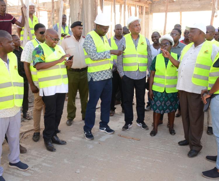 1.	Chair to the Senate Committee on Industry, Trade and Tourism, Senator Boy Issa Juma (Kwale), Vice Chair Essy Okenyuri and Jackson Mandago (Uasin Gishu) inspect the construction of the Kwale County Aggregation and Industrial Park (CAIP), during their visit on Monday March 24, 2025. / Jared Nyabuti