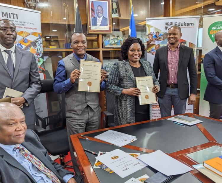 The State Department for Industry has signed a Memorandum of Corporation (MoC) with Edukans Kenya