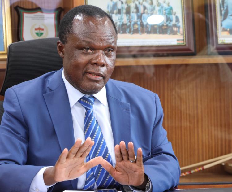 PRINCIPAL SECRETARY DR. JUMA MUKHWANA CBS MET OFFICIALS OF THE EX. PAN AFRICAN PAPER MILLS LED BY PATRICK MAYAVI, TO UNLOCK BOTTLENECKS IN SETTLING EX-EMPLOYEES. 