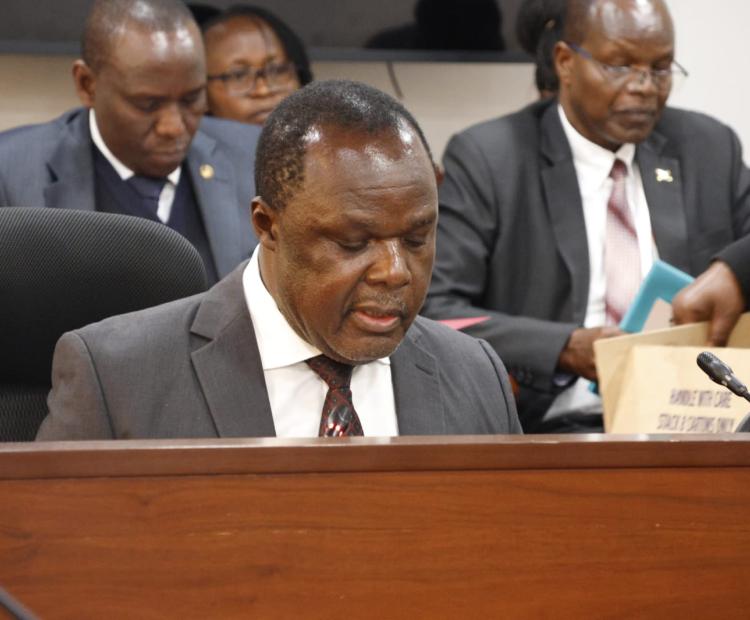 Industry PS Dr.  Juma Mukhwana gives the State Department for Industry's input into the Kenya Intellectual Property Bill, 2026 when he appeared before the parliamentary Committee on Trade, Industry and Cooperatives, on Tuesday.